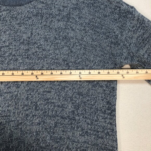 Toad Co Sweater Men's XL Blue Gray Recycled Denim Pullover Marl Sustainable - Picture 8 of 12